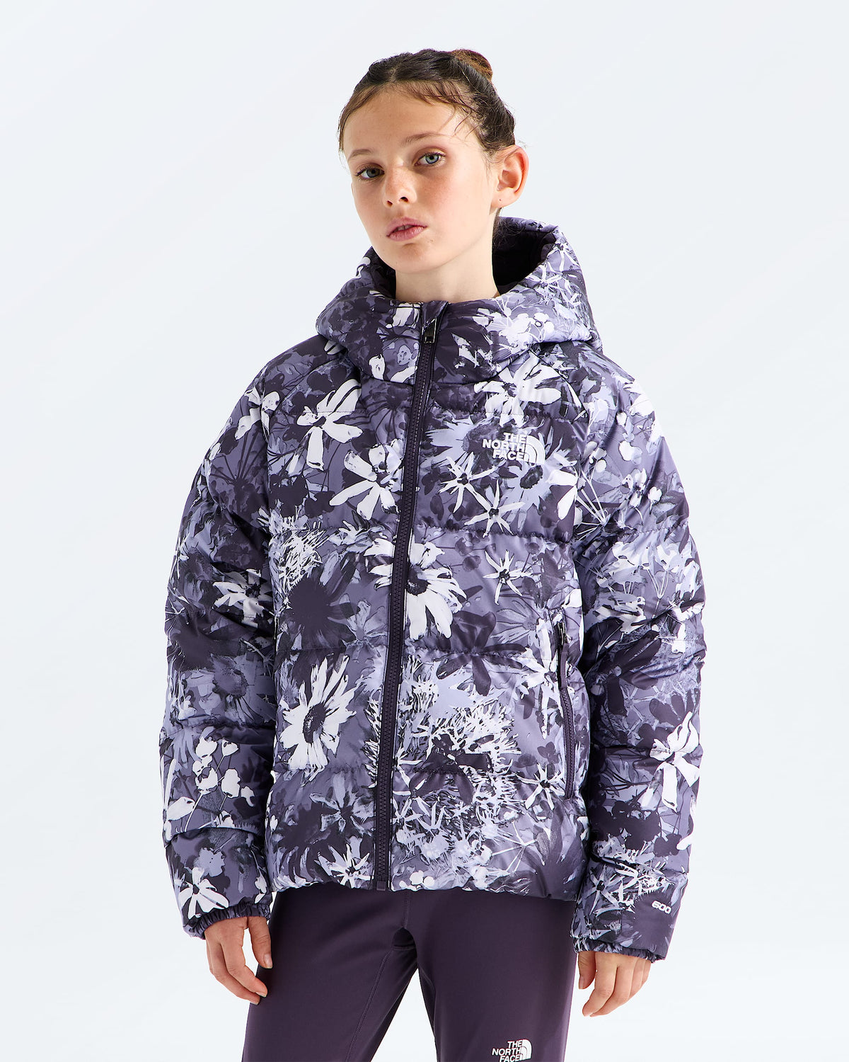 Girls’ Hydrenalite™ Down Hooded Jacket—Print