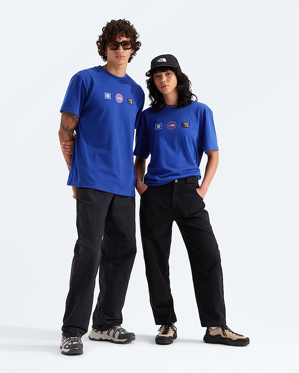 Unisex Explorer Badges Relaxed Short-Sleeve Tee—Graphic