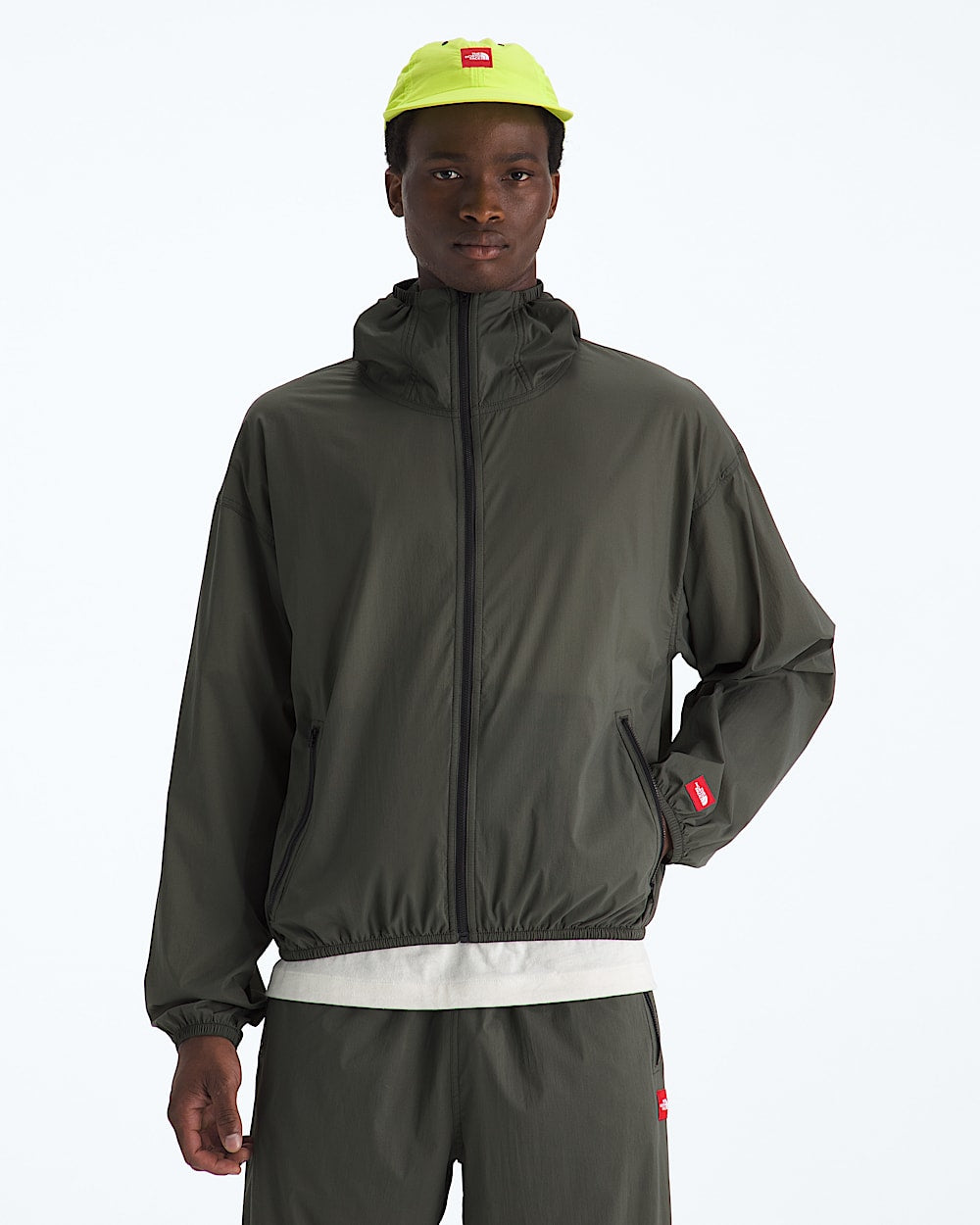 Unisex TNF™ Red Box Packable Hooded Wind Jacket