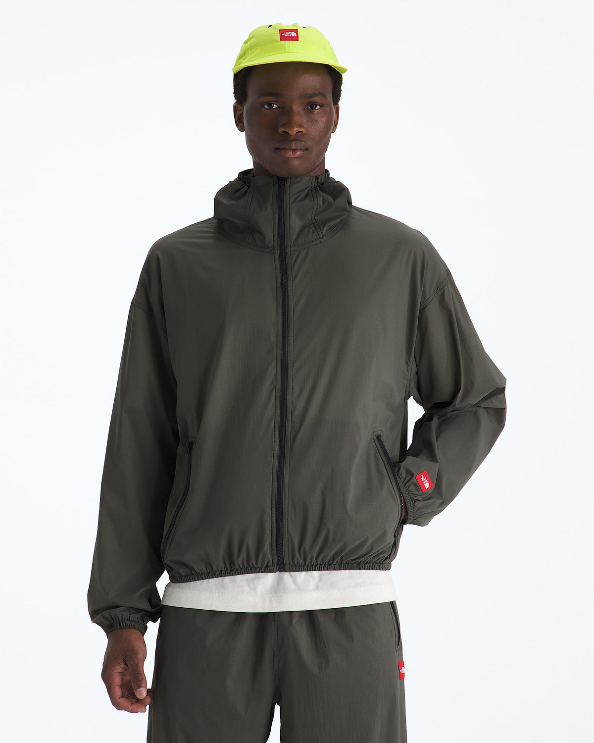 Unisex TNF™ Red Box Packable Hooded Wind Jacket