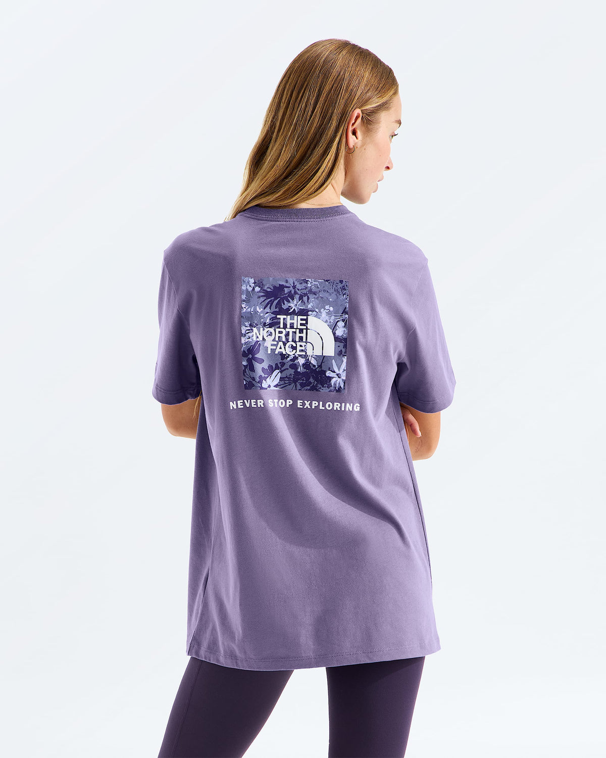 Women’s Evolution Moon Florals Print Box NSE Relaxed Short-Sleeve Tee